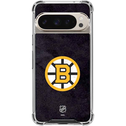 NHL Boston Bruins Distressed Google Pixel 9 Pro XL Clear Case